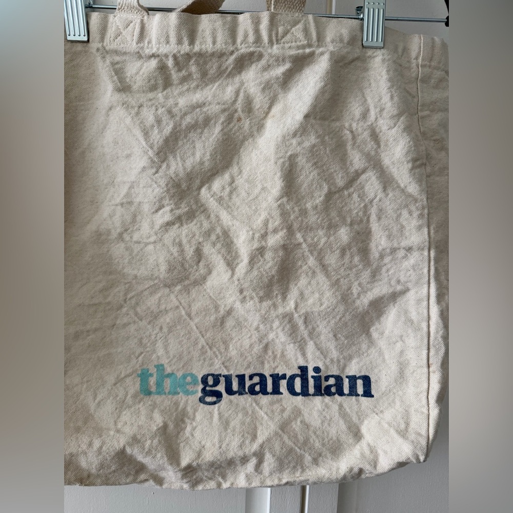 The Guardian Canvas Tote Bag Newspaper Literary Tote - Picture 3 of 11